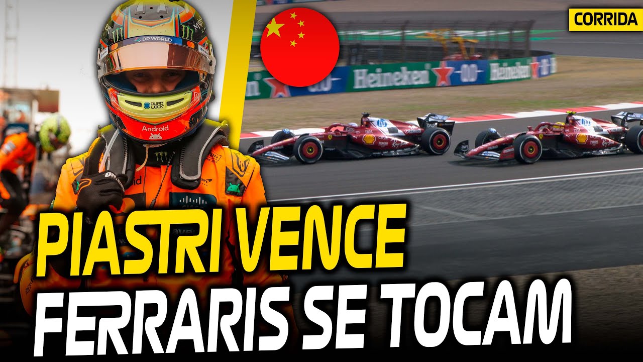 GP CHINA: FERRARIS SE TOCAM E VÃO MAL, BORTOLETO RODA E PIASTRI DOMINA