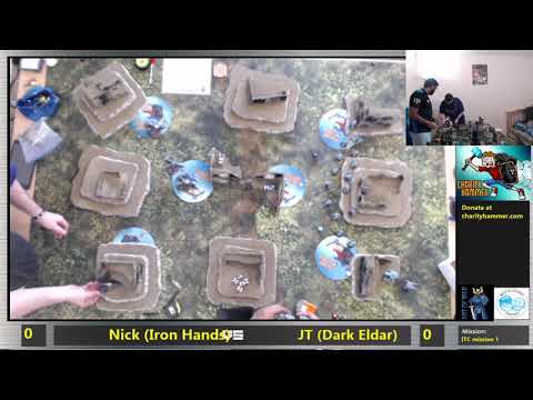 Charity Hammer 2: Stream 2 - Nick Nanavati (Iron Hands) vs JT McDowell (Drukhari)