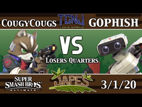 Japes #1 - SYE | CougyCougs (Fox) vs gophish (R.O.B.) - Smash Ultimate Losers Quarters