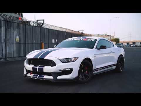 Stunning OX Ford white Shelby GT350 sporting the Gloss Black Project 6GR 7-SEVEN wheels