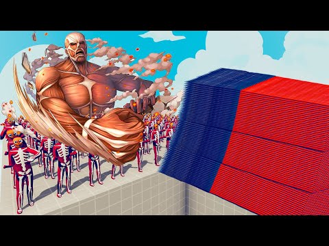 200x COLOSSAL TITAN + 1x GIANT vs EVERY GOD - Totally Accurate Battle Simulator TABS