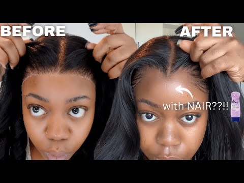 LAGOS CUSTOM "M" HAIRLINE USING HAIR REMOVAL CREAM/ NAIR!