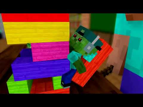 Craftronix! Monster School _ TEMPLE RUN CHALLENGE - Minecraft Animation