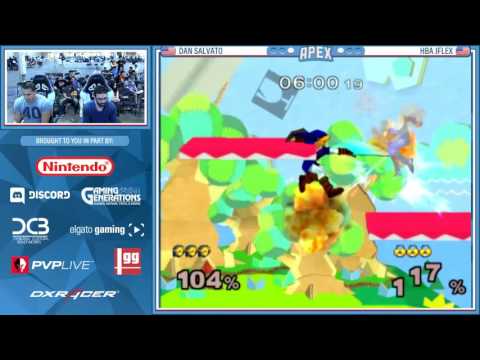 Apex 2016: SSBM Top 16 Dan Salvato Vs. HBA JFlex