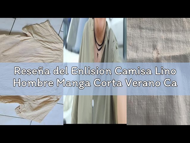 Vídeo relacionado con Enlision Camisa Blanca Hombre Lino de Algodón Manga Corta Cuello Mao Camisas Casual para Hombres Verano Playa Henley Camisetas con Botónes Tops L