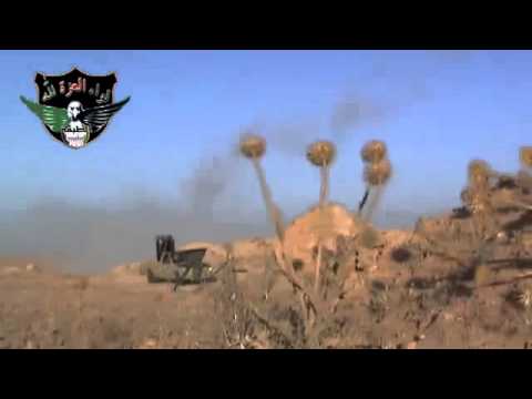 استهداف قوات النظام في مطار الطبقة من قبل لواء العزة لله في محافظة الرقة