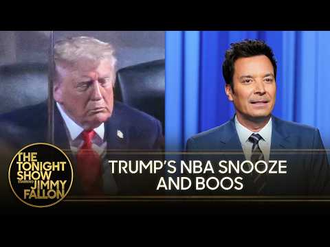 Trump Sleeps Through NBA Finals, Gets Blamed by Knicks Fans for Team’s Loss | The Tonight Show