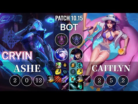 ES Cryin Ashe vs Caitlyn Bot - KR Patch 10.15