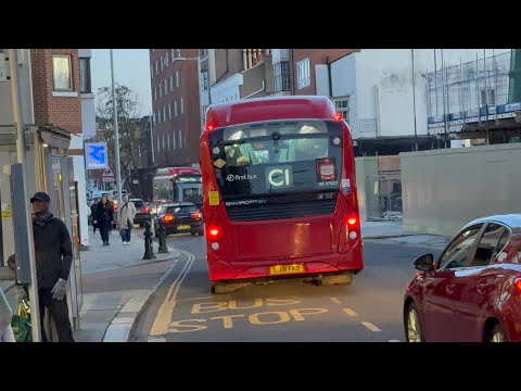 First bus, enviro 200 MMC EV (LJ18FKO): Route C1 to Victoria Stn