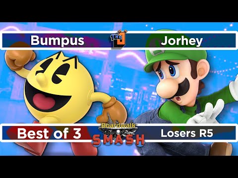 Bumpus (Pac-Man) vs Jorhey (Luigi) - Loser R5 - Boardwalk Smash #29 - SSBU