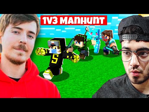 @MrBeast  Challenged me for 1 V 3 Minecraft Speedrunner VS Hunter Match