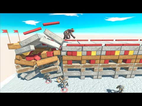 Units Over the Dynamic Building - Animal Revolt Battle Simulator