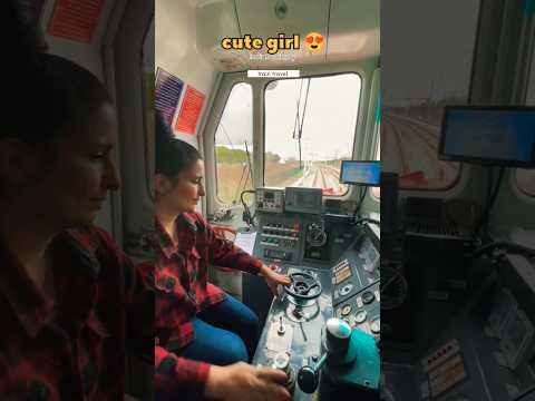 Indian railway shots video cute girl loco pilot video #railway #train #explore #sahid #shorts #video
