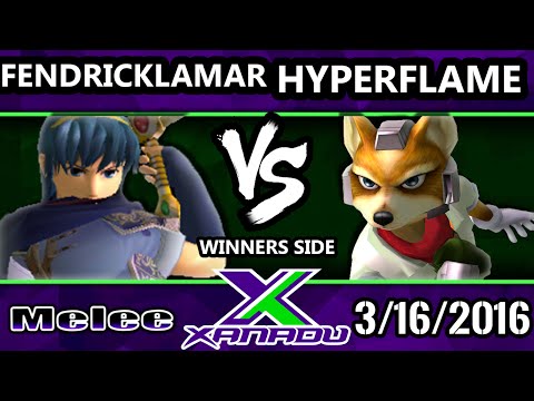 S@X 141 - FendrickLamar (Marth) Vs. HyperFlame (Fox) SSBM Tournament - Smash Melee