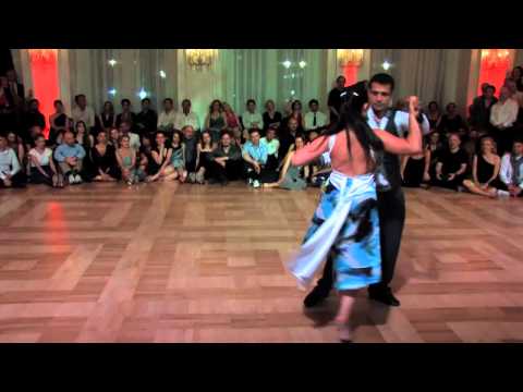 Rita Caldas  and  Vasco Martins  are  dancing  to  a  nontraditional song  at  TangoAmadeus  in  2014