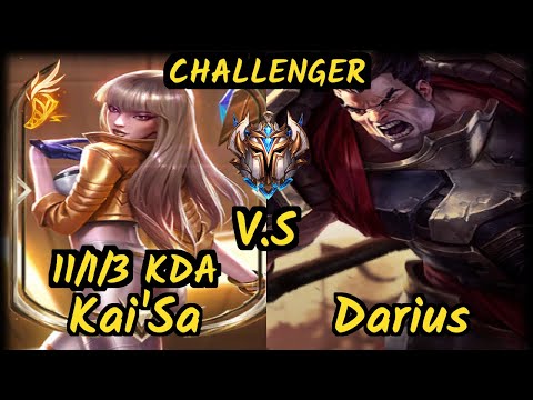 Rekkles (KAI'SA) vs DARIUS - 11/1/3 KDA BOTTOM ADC CHALLENGER GAMEPLAY - EUW
