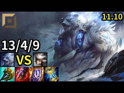 Volibear Top vs Camille - KR Master | Patch 11.10