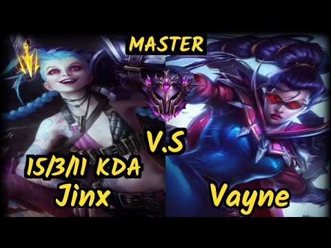VK micaO (JINX) vs VAYNE - 15/3/11 KDA BOTTOM ADC GAMEPLAY - BR Ranked MASTER
