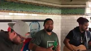 BOB MARLEY&#39;S ONE DROP Acoustic cover by Culture Crew RECORDED REAL &amp; RAW IN NYC. SUBWAY SINGING