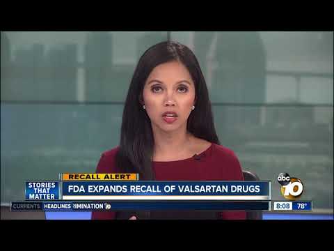 FDA expands recall of Valsartan drugs