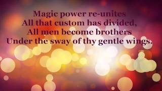 ode to joy with lyrics