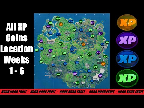 All 58 XP Coins Locations in Fortnite Season 4 Chapter 2 (Green, Blue, Purple, and Gold)! (Week 1-6)