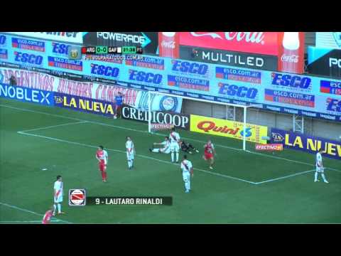 Gol de Rinaldi. Argentinos 1 - Guaraní 0. Fecha 17. Primera B Nacional 2014. FPT