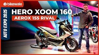 Hero Xoom 160 Walkaround | Aerox 155 Rival Launched at Rs. 1.48 Lakh | Bharat Mobility Expo 2025