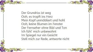 Herbert Grönemeyer - Unbewohnt Lyrics
