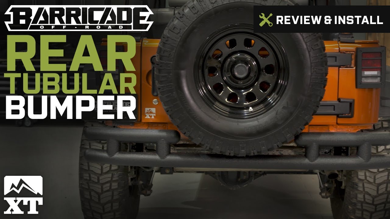 Barricade Jeep Wrangler Rear Tubular Bumper; Textured Black J100170 (07