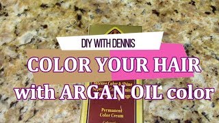 Color Hair using Argan Oil color by One 