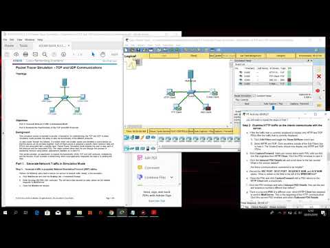 9.3.1.2 Packet Tracer simulation   exploration of TCP and UDP communication #ProdiTIUMB