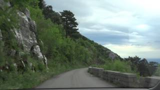 Scenic drive down Lovćen-Kotor road in Montenegro