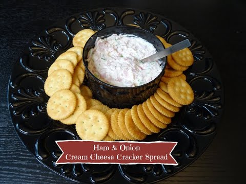 Ham & Onion Cream Cheese Cracker Spread Appetizer Recipe