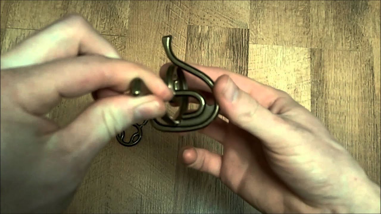 BePuzzled Hook Hanayama Cast Metal Brain Teaser Puzzle (Level 1) Puzzles For Kids & Adults Ages 12 & Up