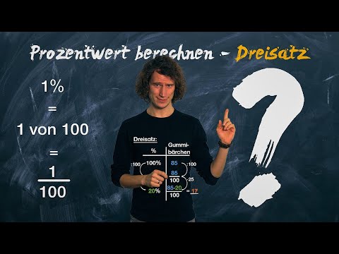 Prozentwert mit dem Dreisatz ausrechnen - Prozentrechnung einfach erklärt