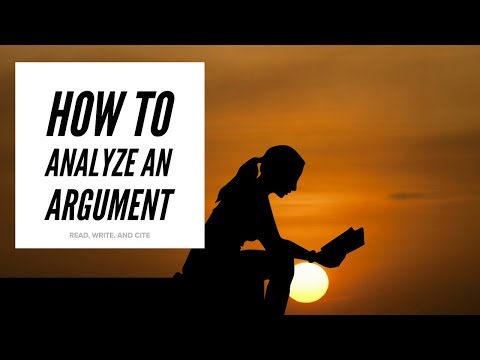 How to Analyze an Argument