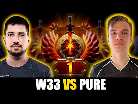 W33 + TOP 2 vs PURE TOP 1 Rank - Invoker vs Huskar