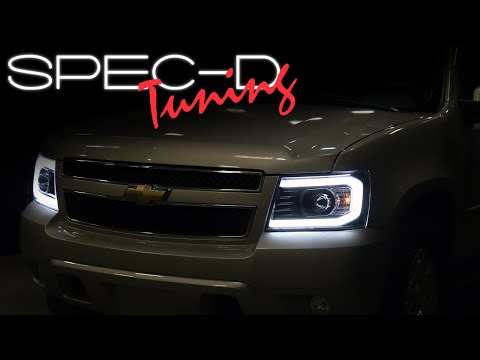 SPECDTUNING INSTALLATION VIDEO: 2007-2013 CHEVY AVALANCHE LED PROJECTOR HEADLIGHTS