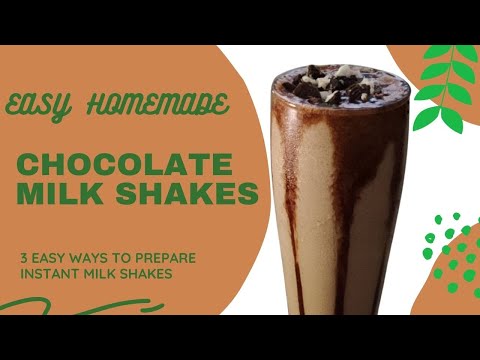 3 Easy Homemade Chocolate Milkshake Recipe | 3 Way Milkshakes | Chocolate Milkshake | Oreo Milkshake