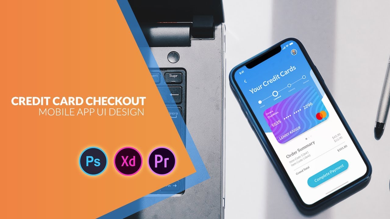 Mobile App UI Design Concept | Credit Card Checkout