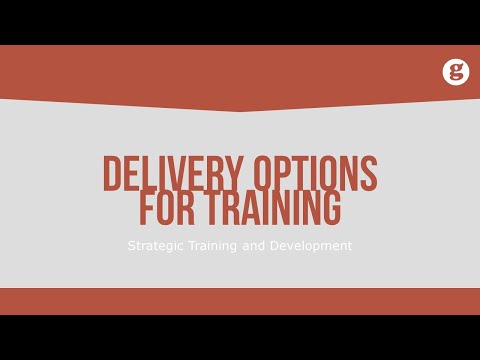 Delivery Options for Training