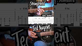 Stranglehold Guitar Riff by Ted Nugent with TABS #guitar #guitarcover #shorts