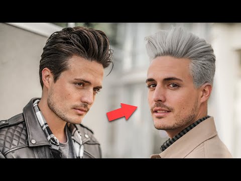 My Platinum Blonde Hair Transformation | Mens Silver Hairstyle 2020