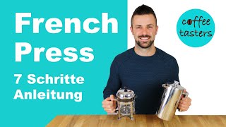 French Press Kaffee [7 Schritte Anleitung] - SO funktioniert die Kaffeepresse