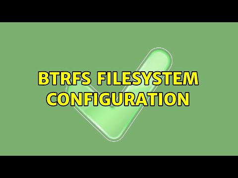 BTRFS filesystem configuration