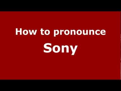 How to pronounce Sony