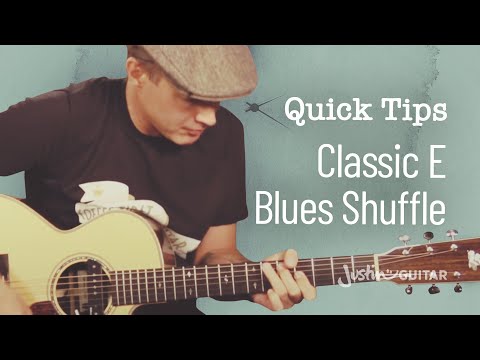 59 Second Guitar Lesson: Classic E Blues Shuffle (#001)