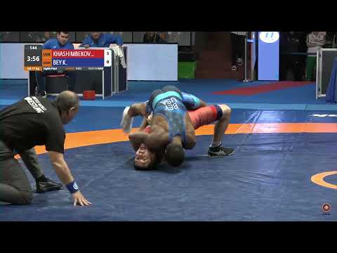 Bey dominates opponent with head and arm throw / Men's Greco Roman 77kg