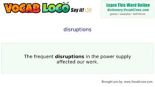 Video thumbnail for disruptions